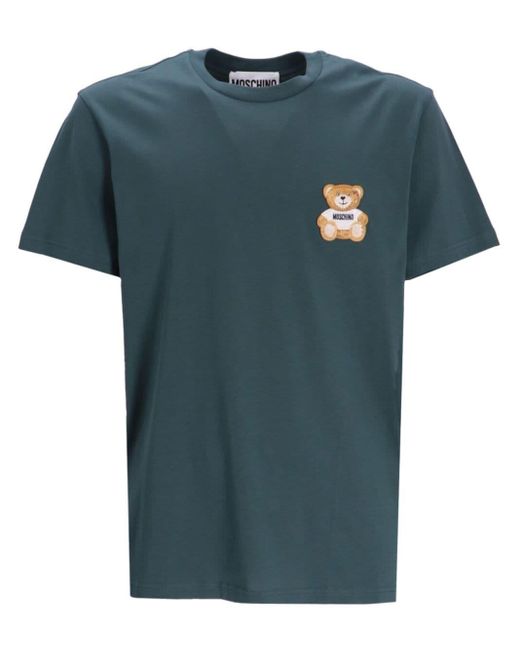 Moschino Blue Teddy Bear-print Cotton T-shirt for men