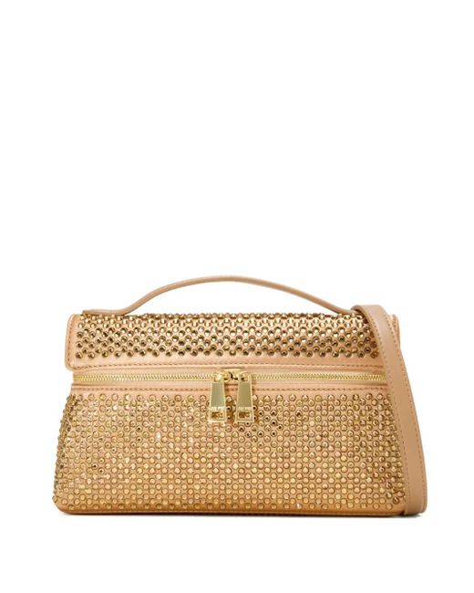 JW PEI Natural Thea Crystal-Embellished Top-Handle Bag