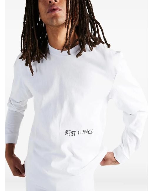 RTA White Lawrence Long-Sleeve T-Shirt for men