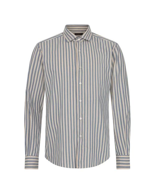 Slowear Gray Striped Shirt for men