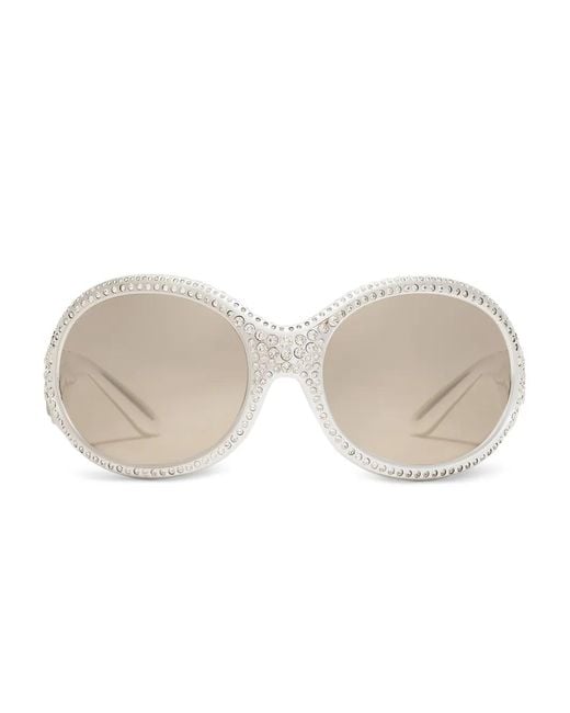 Dolce & Gabbana Natural Oval-Frame Sunglasses