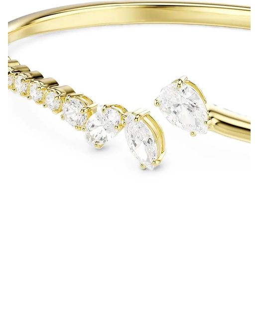 Swarovski Metallic Mesmera Crystal-Embellished Open-Cuff Bracelet