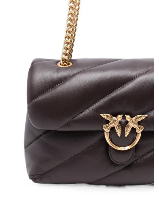 Pinko Black Small Love Quilted Shoulder Bag