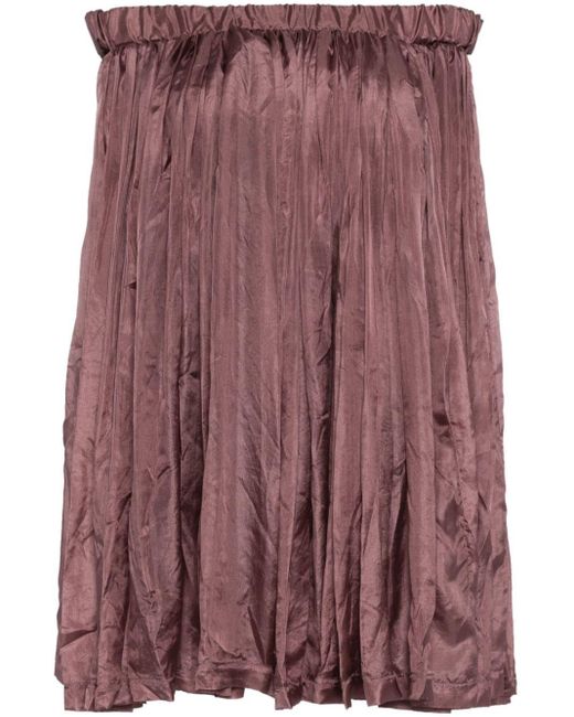 Rick Owens Purple Pleated Silk Dress