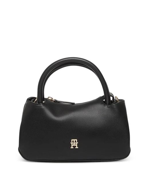 Tommy Hilfiger Black Sac À Bandoulière À Motif Monogrammé