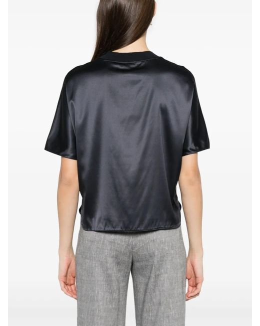 Peserico サテン Tシャツ Gray