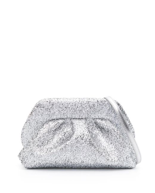 THEMOIRÈ White Tia Sparkling Clutch Bag