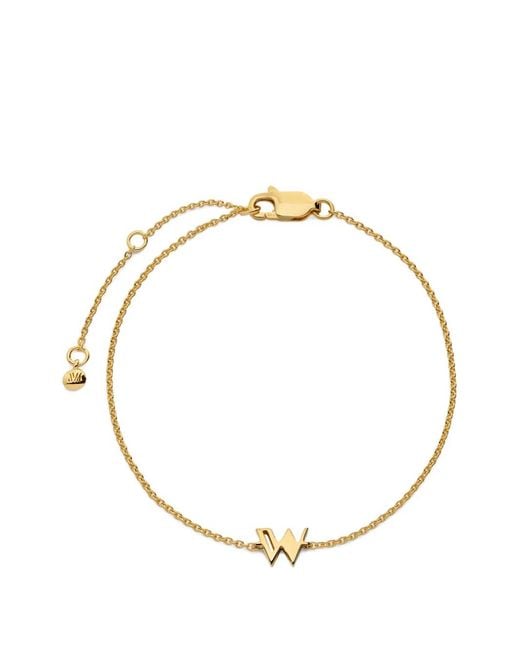 Monica Vinader Metallic Initial W Chain Bracelet