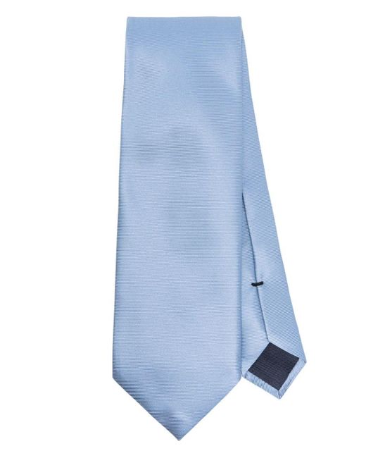 Tom Ford Stripe-jacquard silk tie in Blue für Herren