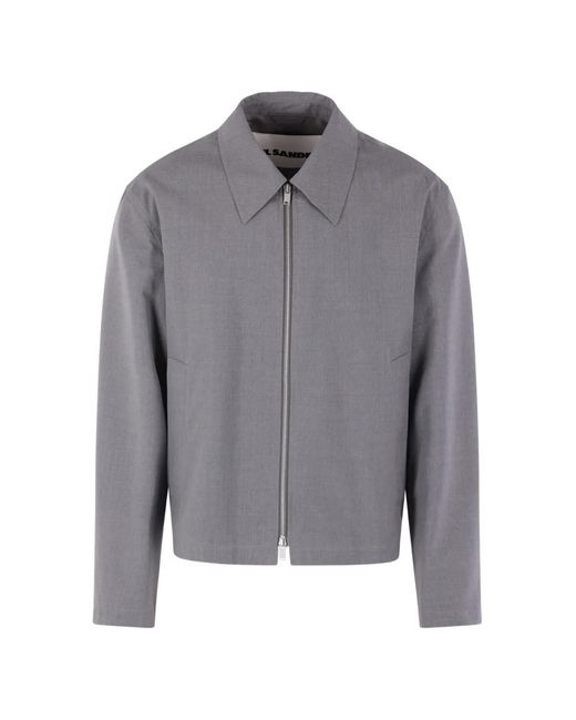 Jil Sander Gray Zip Fastening Jacket for men