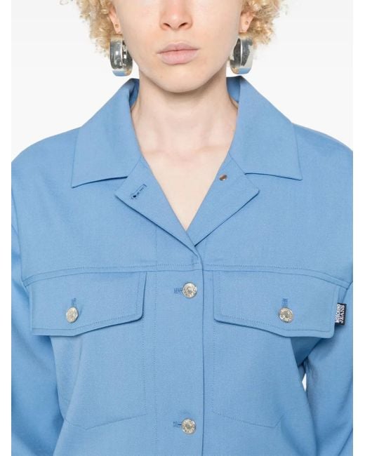 Moschino ロゴタグ ジャケット Blue