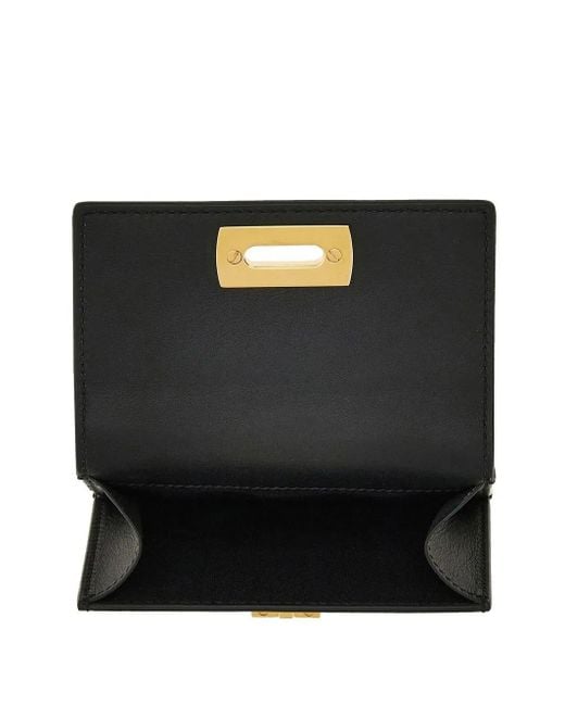 Ferragamo Black 'Wanda' Wallet With Gancini Closure