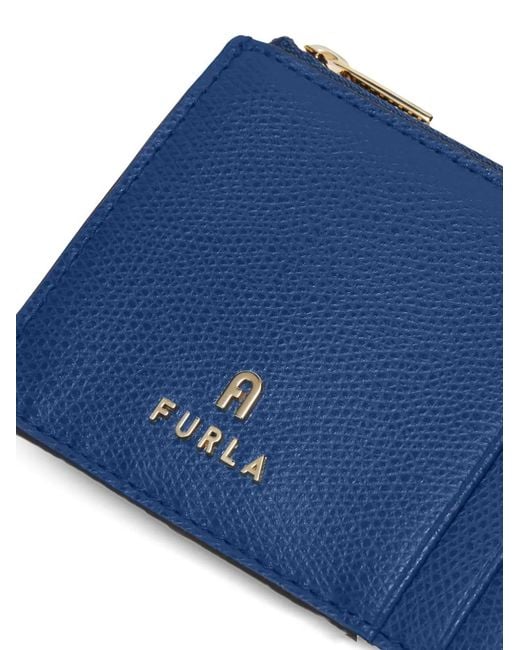 Furla Blue Medium Camelia Zip-Fastening Card Holder