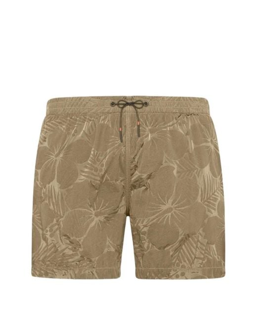Rrd Natural Hyper Hibiscus-Print Swim Shorts for men