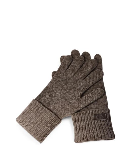 Weekend by Maxmara Brown Zamianew Ribbed Gloves