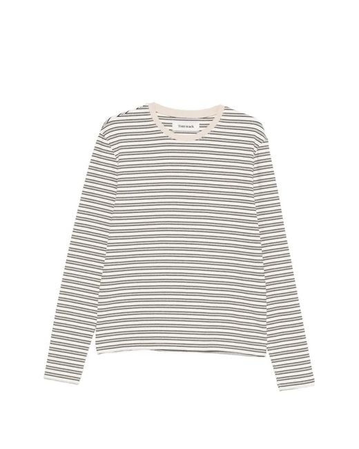 TONYWACK White Striped Sweatshirt for men