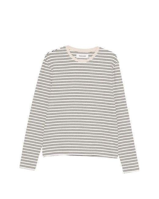 TONYWACK White Striped Sweatshirt for men