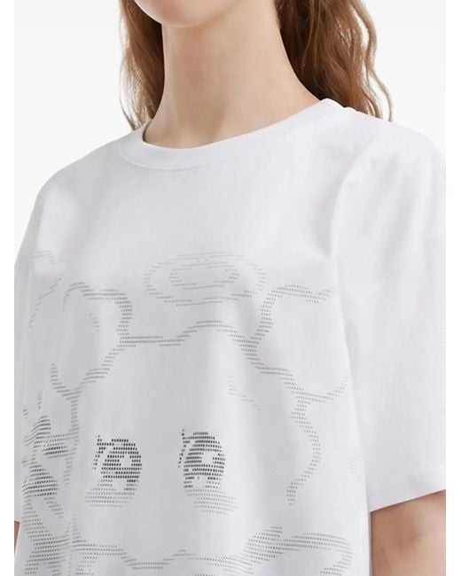 Mini Cream White Graphic-Print T-Shirt