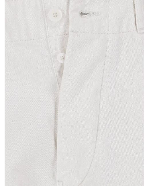 Kaptain Sunshine White Cotton Trousers for men