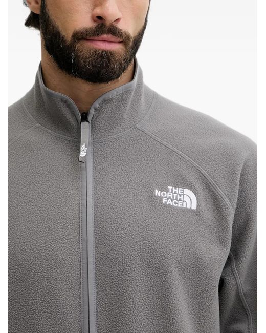 The North Face Gray Oxara Zip-Up Fleece Sweatshirt for men