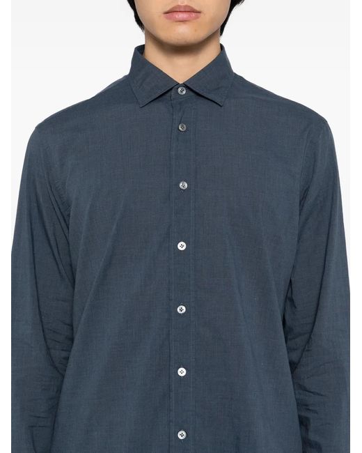 Lardini Blue Cotton Shirt for men