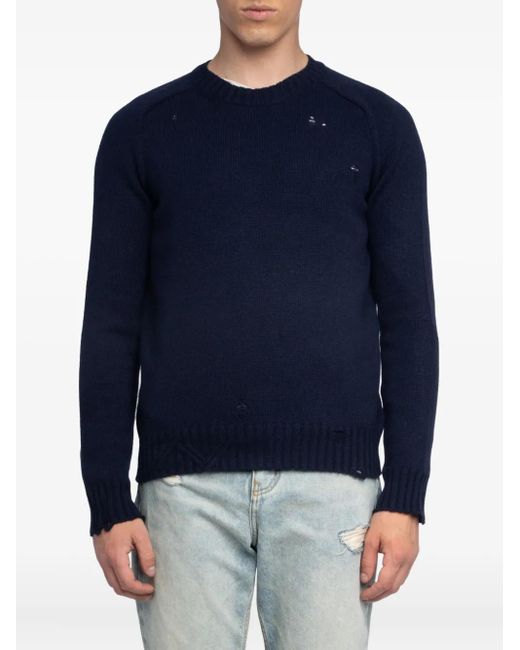 Jersey con efecto envejecido Zadig & Voltaire de hombre de color Blue