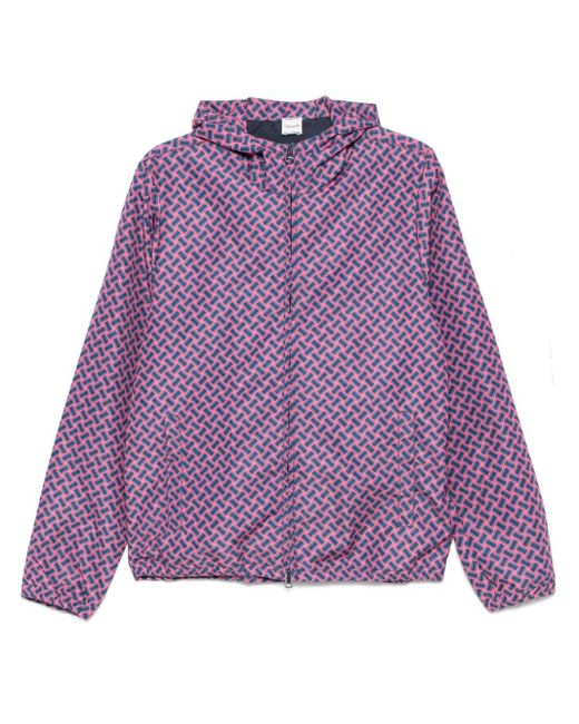 Drumohr Purple Geometric-Pattern Jacket for men