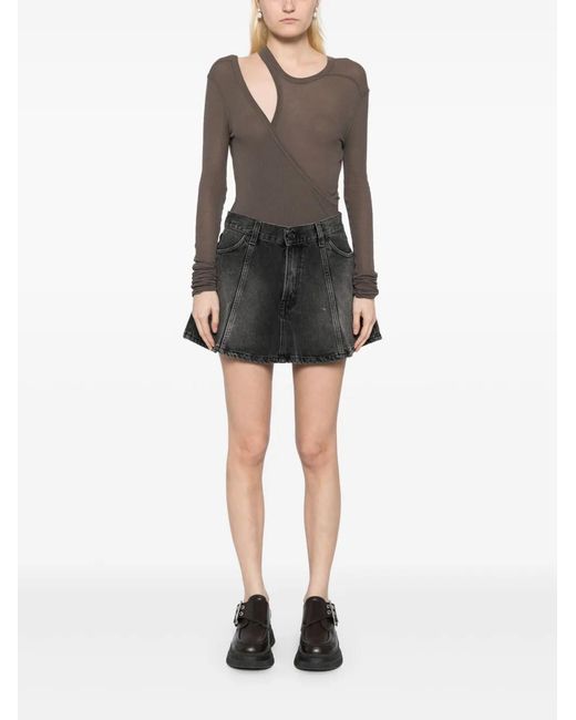 Haikure Black Margaux Denim Skirt