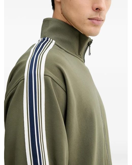 Marc O' Polo Green Zip Striped Sweater for men