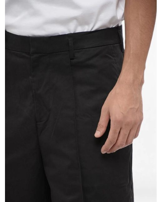 Neil Barrett Black Multi-Pocket Cotton-Blend Cargo Shorts for men