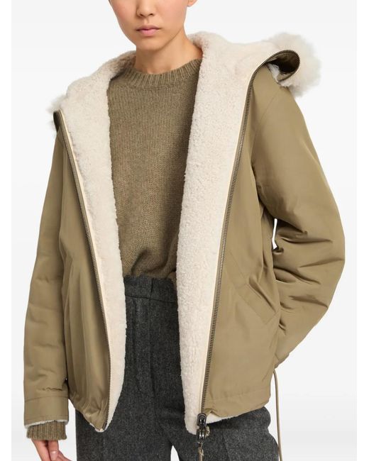 Yves Salomon Natural Hooded Reversible Jacket