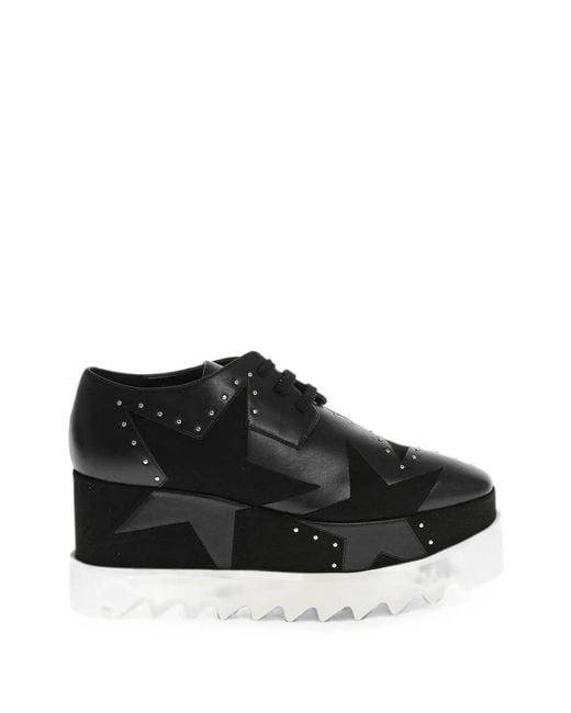 Stella McCartney Black Elyse Star-Patch Sneakers