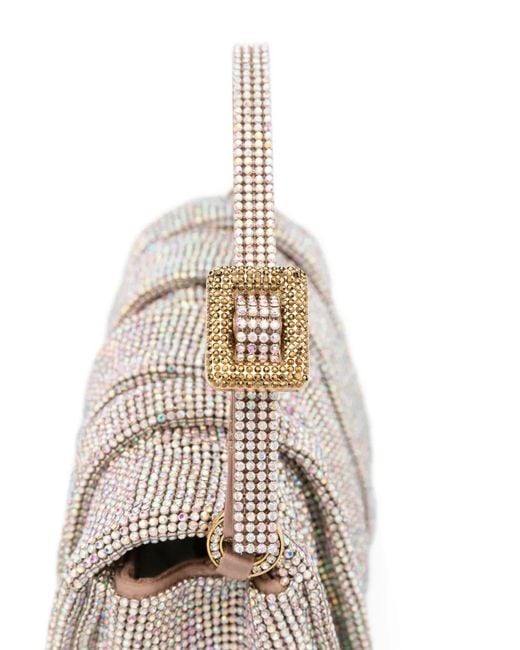 Benedetta Bruzziches Gray Crystal-Embellished Tote Bag