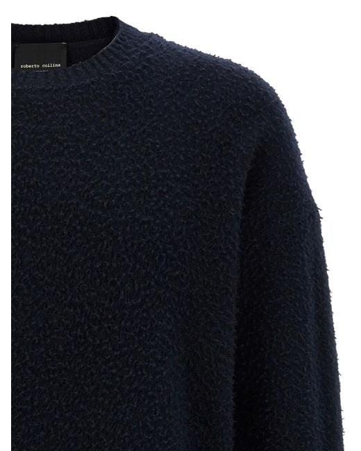 Roberto Collina Blue Casentino Crew-Neck Sweater for men
