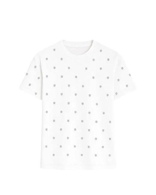 John Richmond White Monogram-Print T-Shirt for men