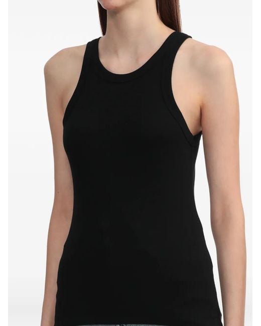 Totême Black Round-Neck Tank Top