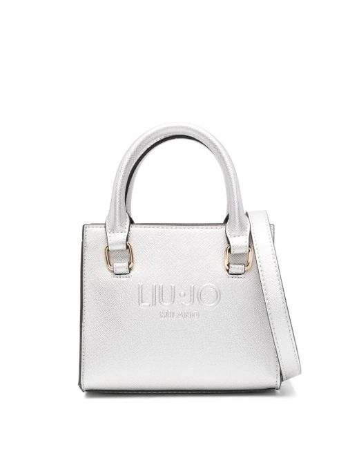 Liu Jo White Logo-Embossed Mini Bag