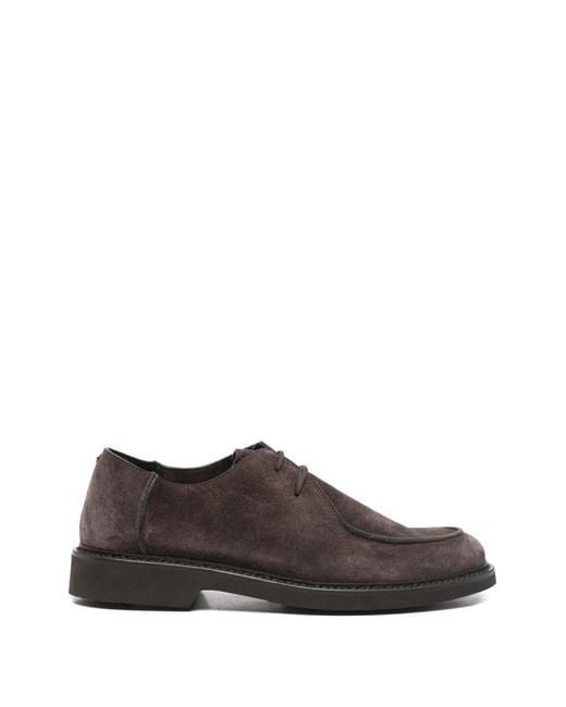 Canali Brown Lace-Up Derby Shoes for men