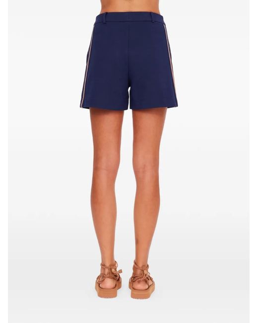 The Upside Blue Toledo Leon Striped Shorts