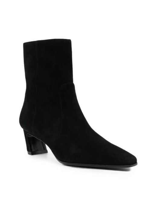 Stuart Weitzman Black Suede Ankle Boots