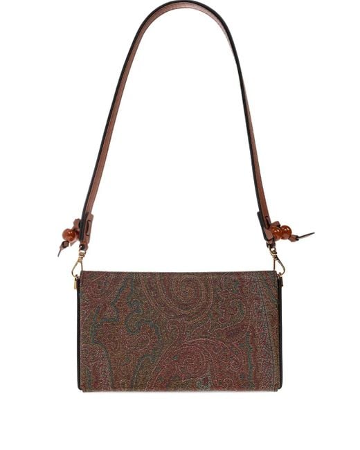 Borsa A Spalla Con Stampa Paisley di Etro in Brown