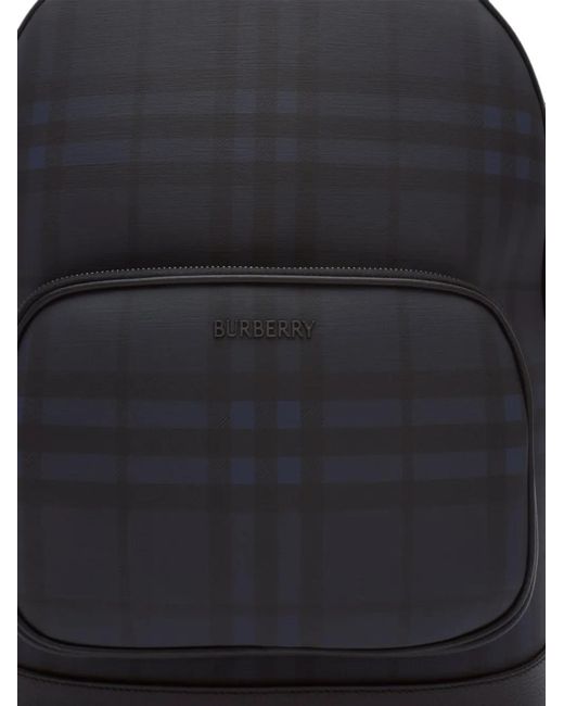 Burberry Black City Check Backpack for men
