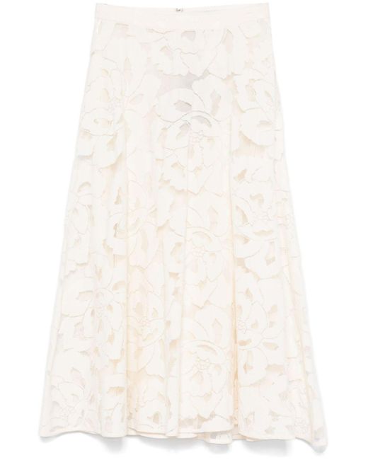 Max Mara White Zitto Maxi Skirt