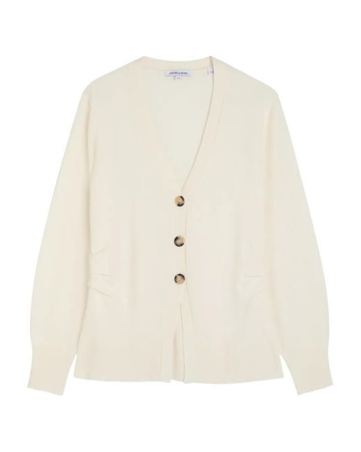 Cárdigan con botones y cuello en V Veronica Beard de color White