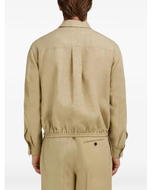 Ferragamo Natural Linen Blouson for men