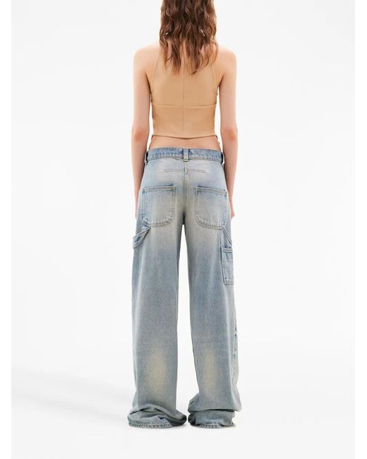 Courreges Natural Logo Patch Crop Top