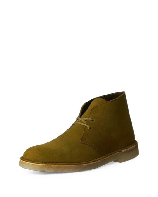 Clarks Green Desert Suede Boots for men