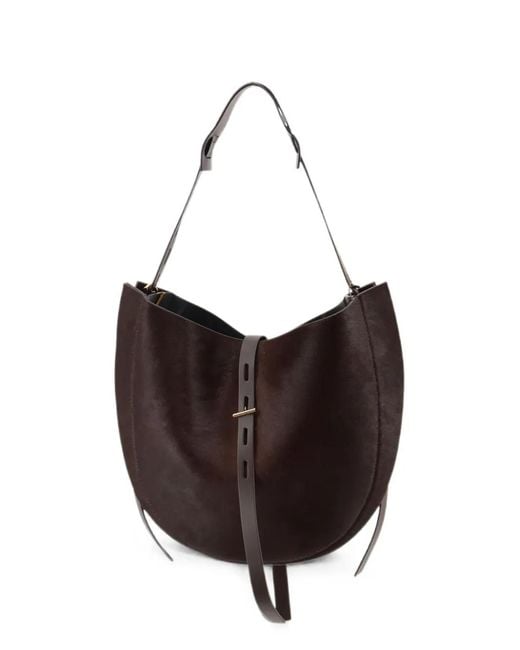 MINOBOSSI Brown Liz Ponyskin Shoulder Bag