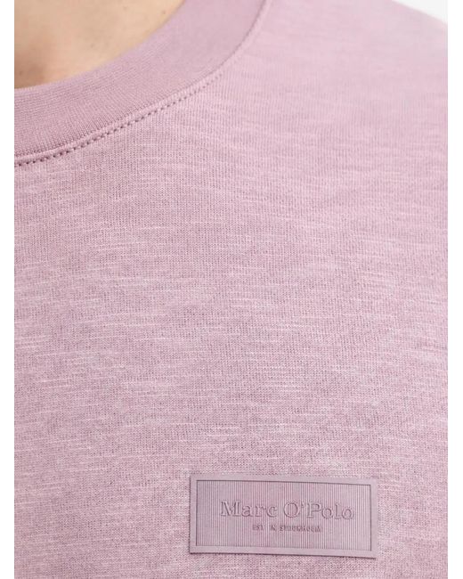 Marc O' Polo Pink Crewneck Logo-Patch Sweatshirt for men