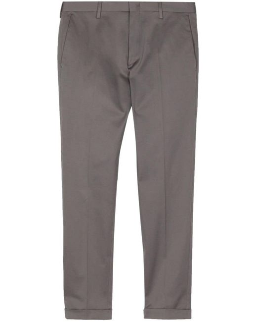 Paul Smith Gray Slim-cut Organic Cotton Chino Trousers for men
